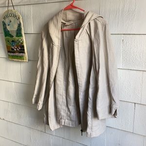 Coldwater Creek Linen Hoodie
